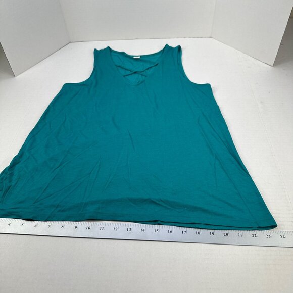 Old Navy Women's Size Small Top Tank Sleeveless Teal Preowned - Picture 7 of 10